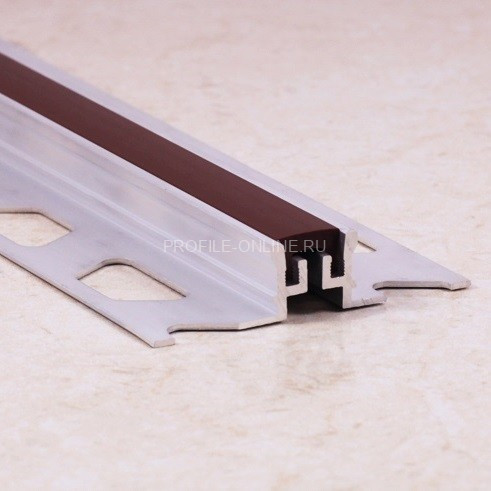 Компенсационный профиль алюминиевый ПО-114 коричневый 2,7 м