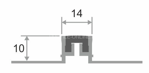 Компенсационный профиль алюминиевый ПО-114 коричневый 2,7 м