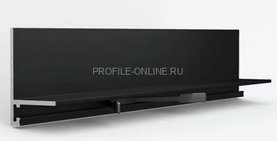 Алюминиевый микроплинтус скрытого монтажа 16х36 мм Laconistiq micro-L max черный 245 см