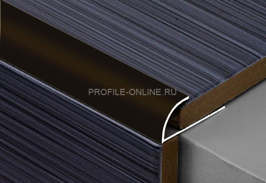 С-профиль алюминиевый 10 мм ПО-9 черный глянец 2,7 м