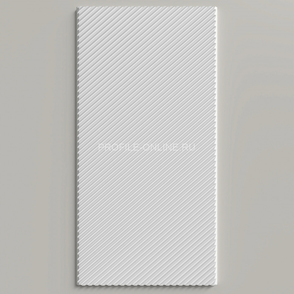 Отделочная стеновая декоративная панель 3D 200х10х3000 мм Decor-Dizayn DD926(3m) из полистирола белая, под покраску 3 м