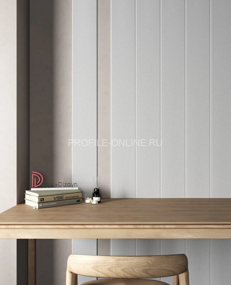 Отделочная стеновая декоративная панель 3D 200х10х3000 мм Decor-Dizayn DD926(3m) из полистирола белая, под покраску 3 м