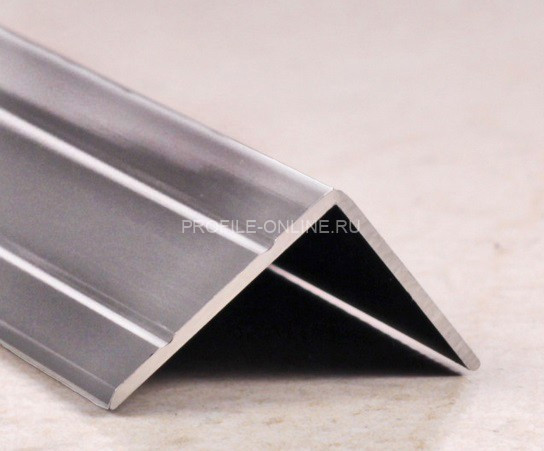 Алюминиевый порог угловой внутренний 24х20 мм ПО-24х20 без покрытия 2,7 м