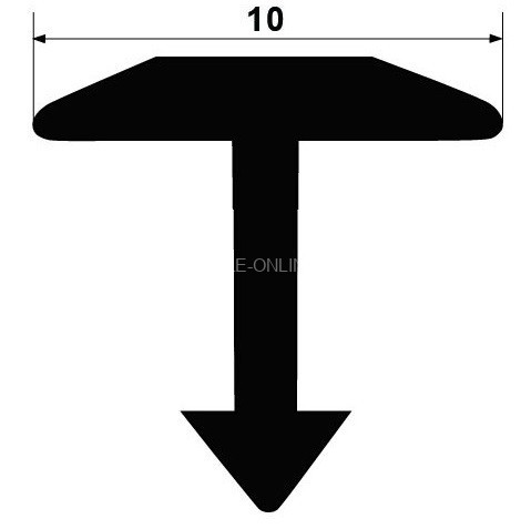 T-профиль латунный 10 мм ЛТ-11 антик 270 см
