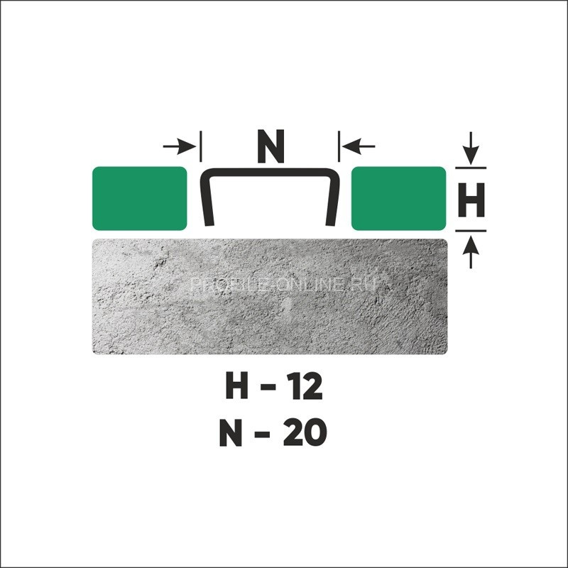 Нержавеющий П-профиль стальной 12х20 мм FUB 12х20 P полированная сталь 270 см
