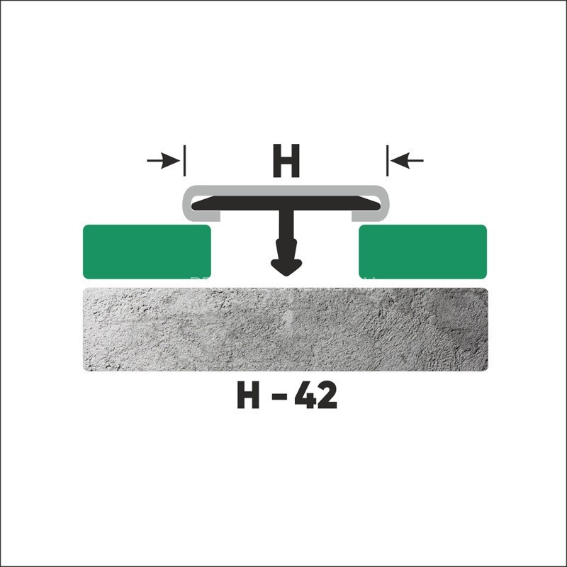 Т-профиль из нержавеющей стали 42 мм FTA 42 P полированная сталь 270 см
