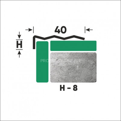 Угловой нержавеющий порог стальной 40х8 мм FCA 8 M сатинированная сталь 270 см