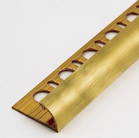 Латунный С-профиль 10 мм Progress Profiles PJOS 10 шлифованный 2,7 м