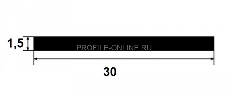 Латунная полоса 30 PP 30 OA антик 2,7м
