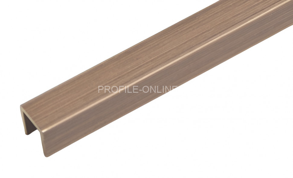 Латунный П-профиль PU 1508 OА 8х15х8 антик 2,7м