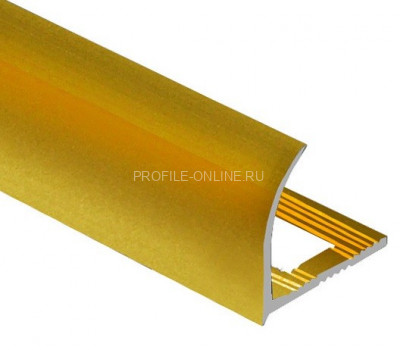 Алюминиевый С-образный профиль 10 мм PV23-04 золото матовое 2,7 м