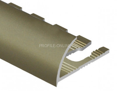 Алюминиевый С-образный профиль гибкий 10 мм PV11-16 eco титан матовый 2,7 м