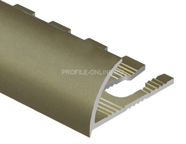 Алюминиевый С-образный профиль гибкий 10 мм PV11-16 eco титан матовый 2,7 м