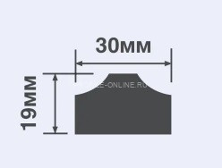 Молдинг 19х30 мм HiWood TRW30 белый 270 см