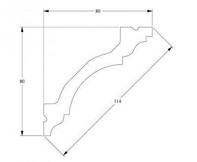 Гибкий потолочный плинтус Orac Decor Purotouch C213F белого цвета из полиуретана 80х80 мм 200 см