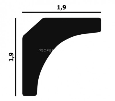 Потолочный плинтус Перфект Плюс P26 19 мм 200 см белый из ударопрочного полимера