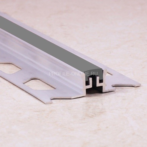 Компенсационный профиль алюминиевый ПО-114 серый 2,7 м