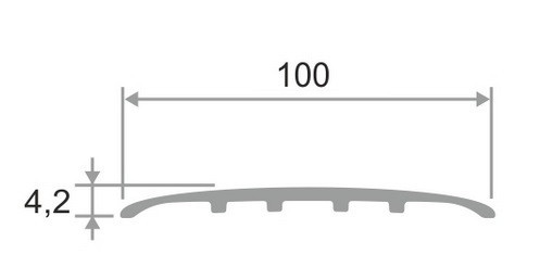 Одноуровневый порог алюминиевый 100 мм ПО-100 бронза глянец 2,7 м