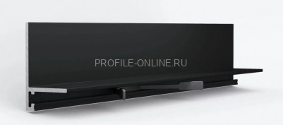 Алюминиевый микроплинтус скрытого монтажа 16х36 мм Laconistiq micro-L max черный муар 245 см