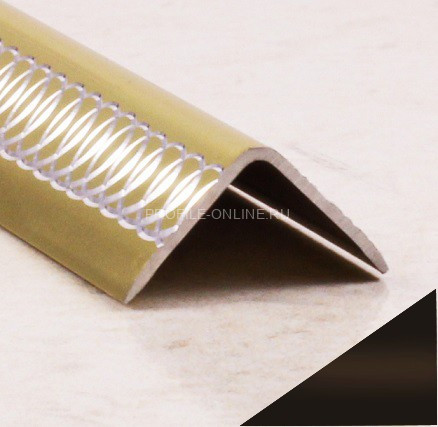 Алюминиевый уголок 20х20 мм ПН-20х20 гравировка черный глянец 2,7 м