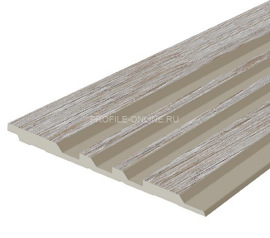 Отделочная стеновая декоративная панель с 3D эффектом Hiwood LV121 GN68 под дерево 120х12 мм из фитополимера 2,7 м