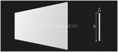 Отделочная стеновая декоративная панель 3D 200х10х2000 мм Decor-Dizayn DD926 из полистирола белая, под покраску 2 м