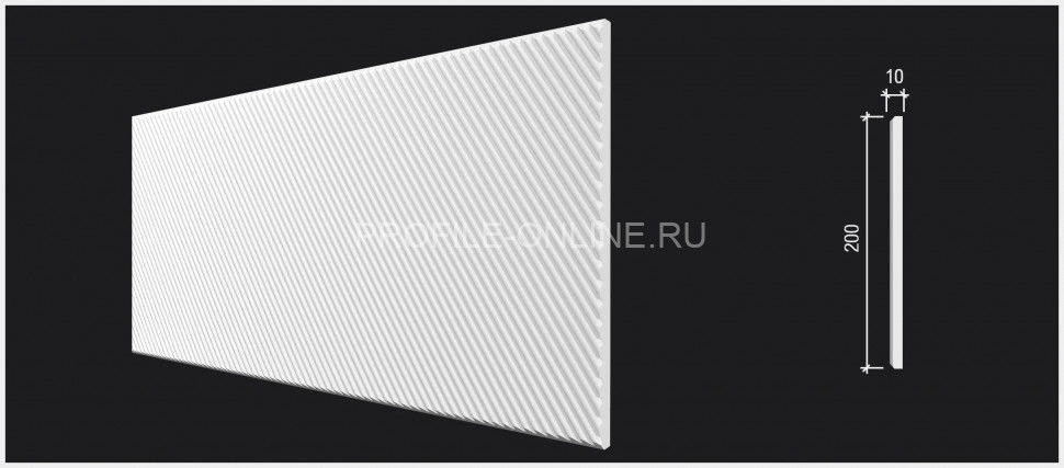 Отделочная стеновая декоративная панель 3D 200х10х2000 мм Decor-Dizayn DD926 из полистирола белая, под покраску 2 м