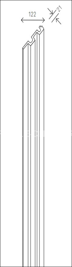 Стеновая реечная панель VOX LINERIO L-LINE мокка 2650х122х21 мм