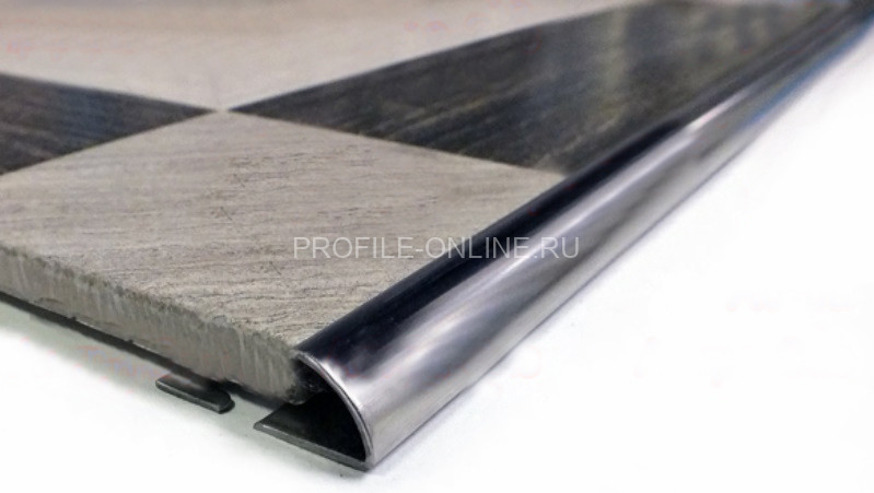 Нержавеющий С-профиль стальной 12 мм ПА-12 полированный 3 м