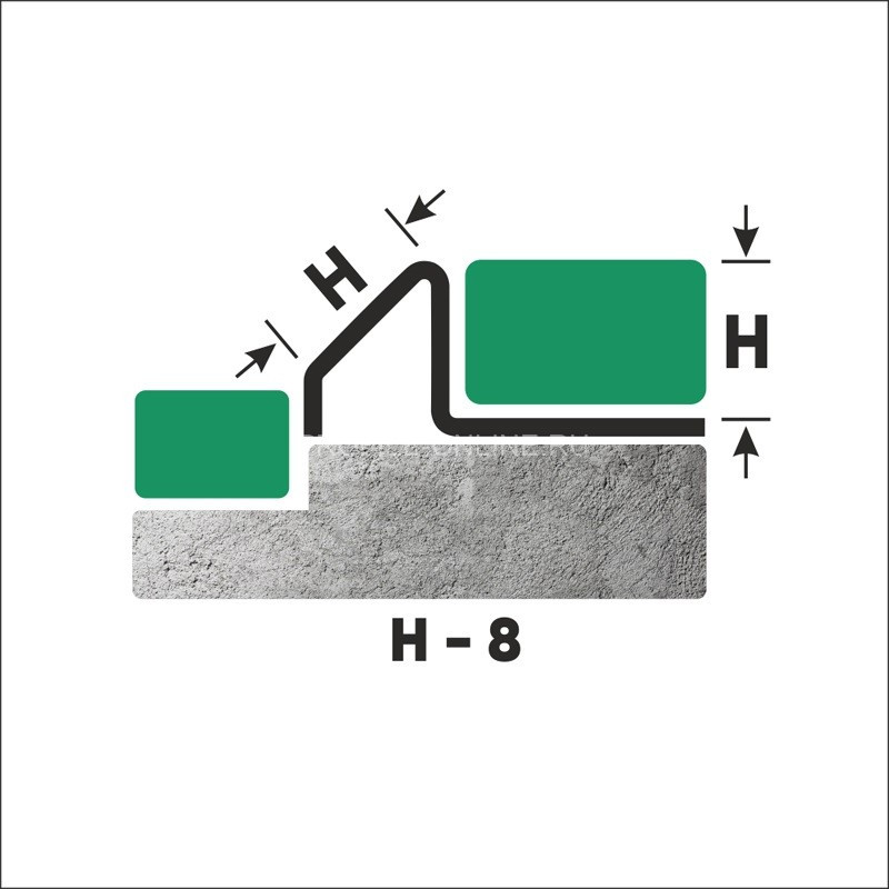 Закладной профиль из нержавеющей стали со скосом для плитки 8 мм FSF 8 S сатинированная сталь 270 см