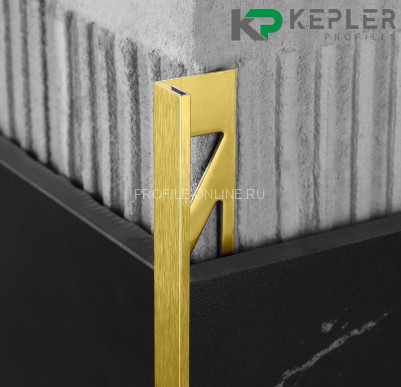 L-образный профиль 12х3 мм из нержавеющей стали SS 304 FSBP019-12 GS S.S.304 золото сатинированное 2.7 м