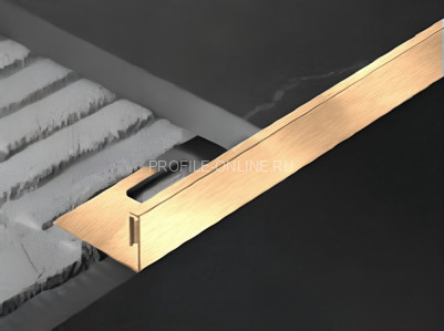 L-образный профиль 12х3 мм из нержавеющей стали SS 304 FSBP019-12 GS S.S.304 золото сатинированное 2.7 м
