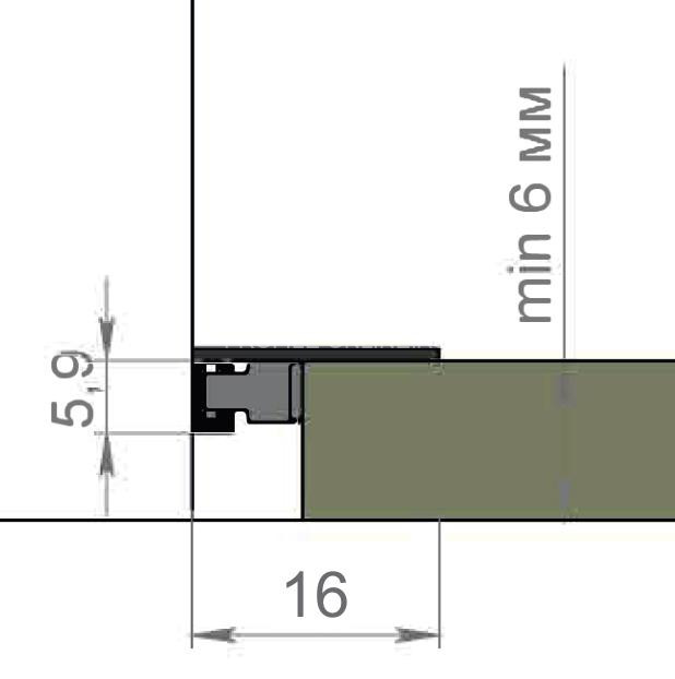 Микроплинтус из алюминия щелевой 6х16 мм Диал МП-6-3м 9121 серебро 3 м