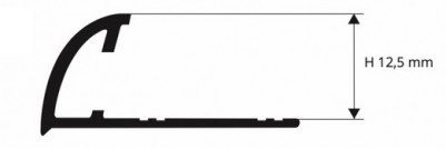 Латунный С-профиль 12 мм Progress Profiles PJOC 125 хром 2,7 м