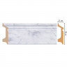 Напольный плинтус DECOMASTER D122-79ДМ (78x21x2400) Мрамор белый, ударопрочный полимер