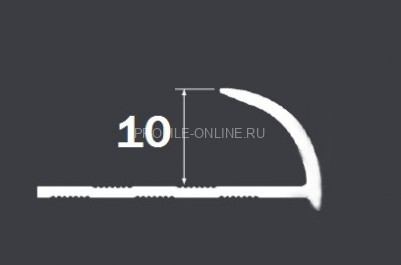 Алюминиевый С-образный профиль гибкий 10 мм PV11-17 eco титан блестящий 2,7 м