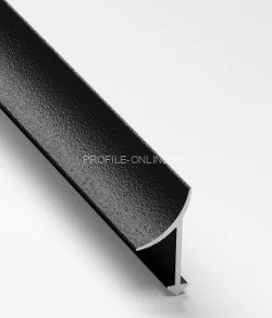 Алюминиевый внутренний угол для плитки закладной 10 мм PV30-18 черный матовый 2,7 м