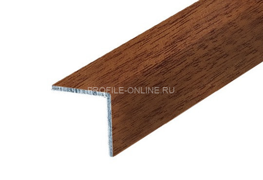 Алюминиевый уголок 30х30 равнополочный КД Дуб темный 2,7 м (упаковка 10 штук)