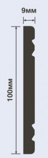 Молдинг 9х100 мм HiWood W1010 белый 200 см