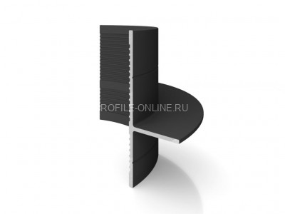 Радиусный элемент на внешний угол D004.1 R100 мм Decaro D004.1R100 черный