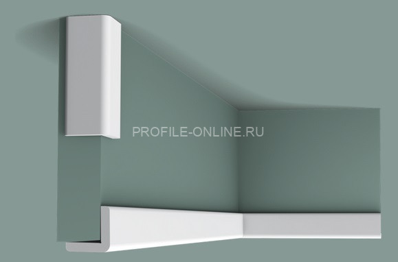 Потолочный плинтус Orac Decor Duropolymer CX134 белого цвета из полистирола 30х30 мм 200 см