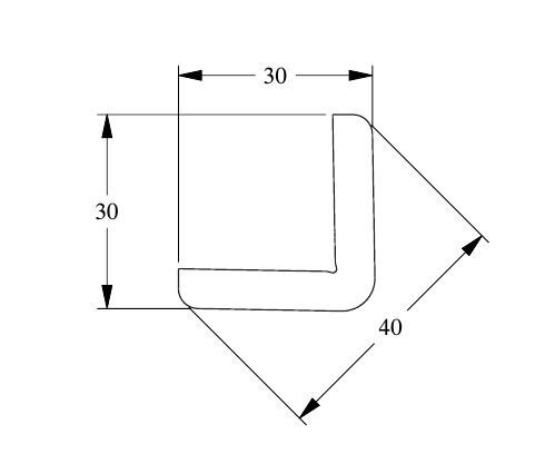 Потолочный плинтус Orac Decor Duropolymer CX134 белого цвета из полистирола 30х30 мм 200 см