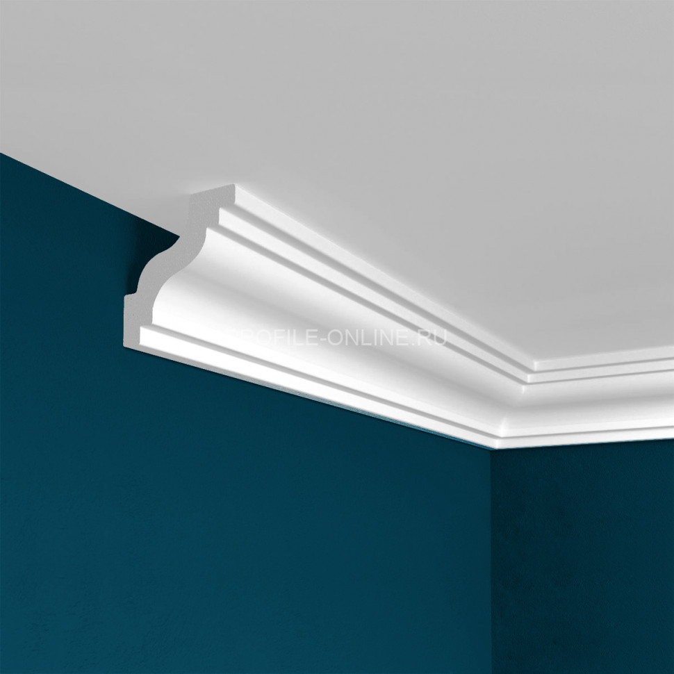 Потолочный плинтус Перфект Плюс P28 40 мм 200 см белый из ударопрочного полимера