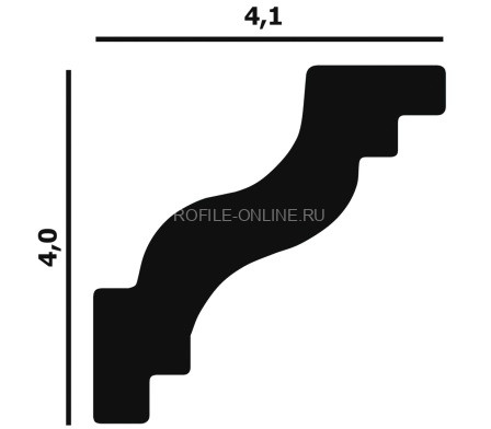 Потолочный плинтус Перфект Плюс P28 40 мм 200 см белый из ударопрочного полимера