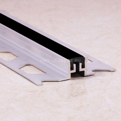 Компенсационный профиль алюминиевый ПО-114 черный 2,7 м