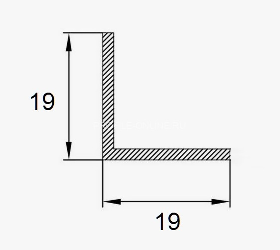 Алюминиевый уголок 19х19 мм ПБ19х19 золото люкс 3 м