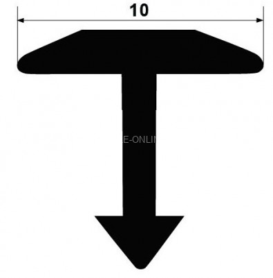 T-профиль латунный 10 мм ЛТ-11 хром 270 см
