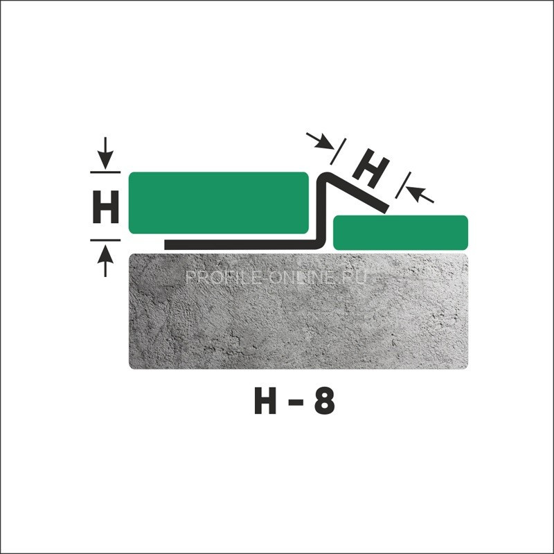 Закладной профиль из нержавеющей стали со скосом для плитки 8 мм FSG 8 GP золото полированное 270 см