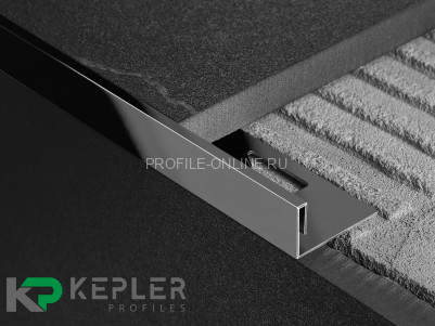 L-образный профиль 12х3 мм из нержавеющей стали SS 304 FSBP019-12 BP S.S.304 черный полированный 2.7 м