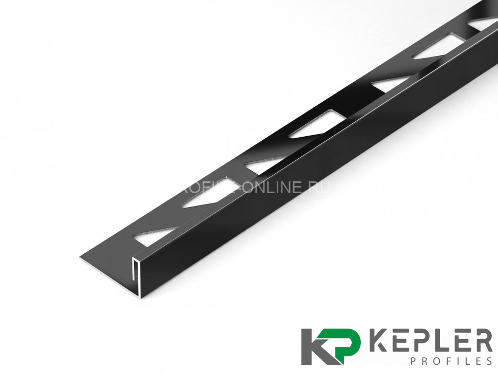 L-образный профиль 12х3 мм из нержавеющей стали SS 304 FSBP019-12 BP S.S.304 черный полированный 2.7 м